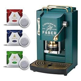 Faber Pro Deluxe Macchina da Caffe' a Cialde 44mm British Green Ottone