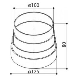 Faber Raccordo Riduzione Circolare da 12,5cm per Cappe