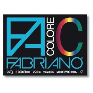 Fabriano Album disegno colorato Colore Fabriano 24x33 cm assortiti 220 g/mq 25 fogli 65251524
