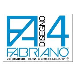 Fabriano Album da Disegno F4 4 Angoli Liscio Riquadrato 33x48cm