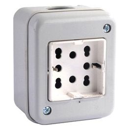 Presa Bipasso+schuko Esterna Doppia