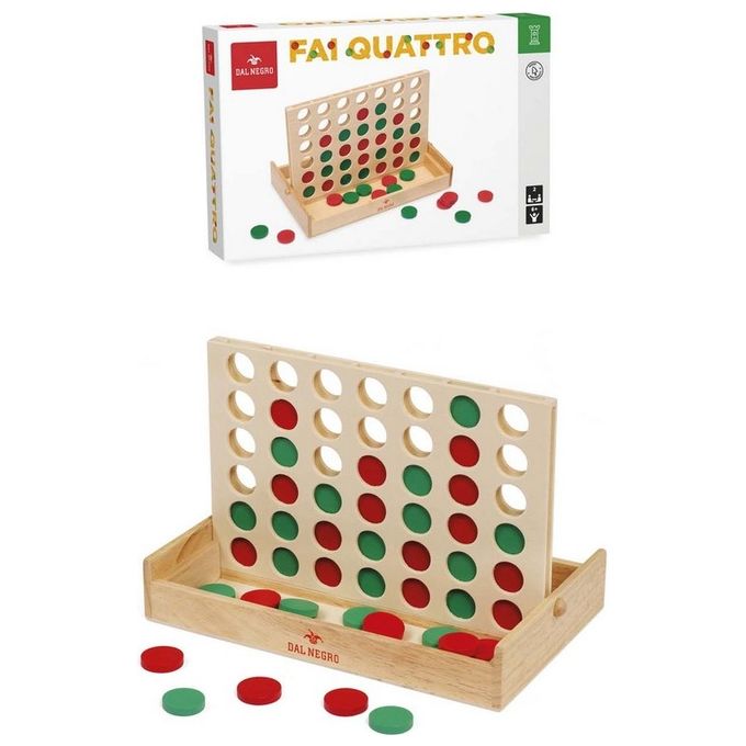 Image of DAL NEGRO Fai Quattro Un Gioco da Tavolo Strategico per Famiglie e Amici per Ore di Divertimento Confezione Compatta