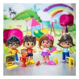 Pinypon Pack 4 Personaggi e 10 Accessori