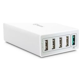 QC3-A51 Caricabatterie Quick Charge 3.0 5x Porte USB 1x USB 3.0 40W Bianco