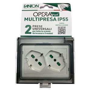Fanton 421021PAR Presa Energia 2 X Type F + Type L Grigio-image