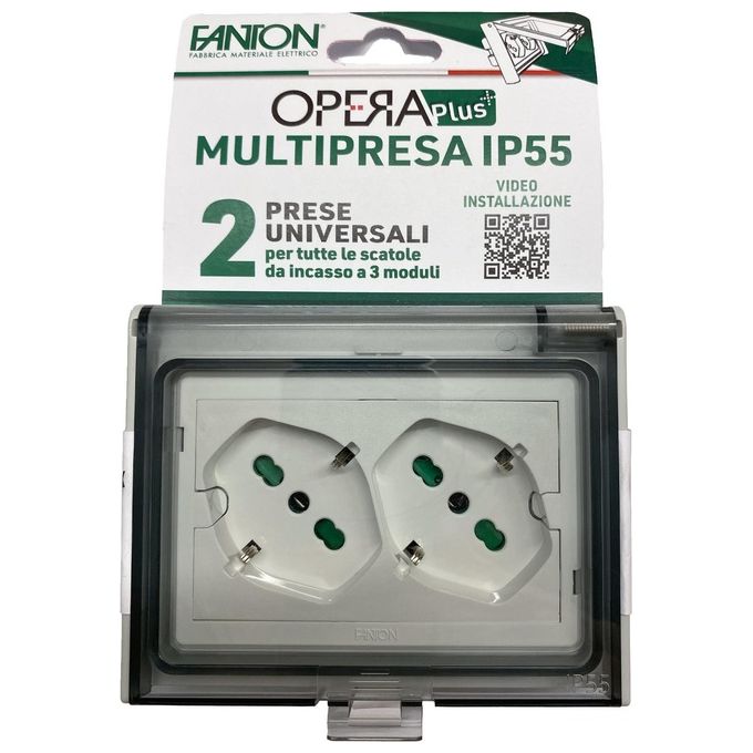 Fanton 421021par Multipresa Opera Plus Ip55 con Scatola