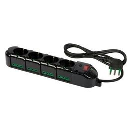 42135 Multipresa A 4 Cavo 1,5mt  2P+T 16A Nero