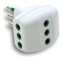 Adattatore Triplo Spina 2p+t 10a S11 Bianco