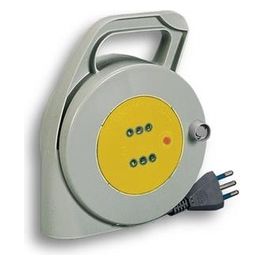 Avvolgicavo Civile 10mt Spina 2p+t 10 Grigio