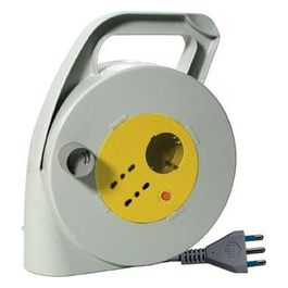 Avvolgicavo Civile 10mt Spina 2p+t 1 Grigio