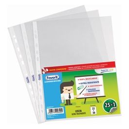 Confezione 26 Buste a Foratura Linear Liscia