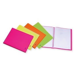 Favorit Portalistino Neon con 20 Buste Formato Interno 22x30cm Verde Fluo