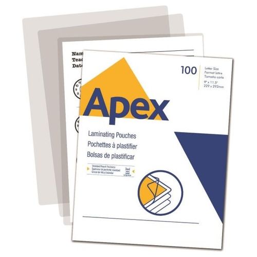 Fellowes Apex Confezione Pouches per Plastificazione Formato A4 100 Pezzi