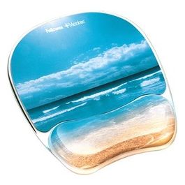 Mousepad con Poggiapolsi in Gel Trasparente Fantasia Spiaggia