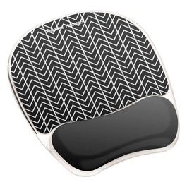 Fellowes Tappetino Mouse con Poggiapolsi in Gel Chevron