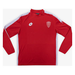 Felpa allenamento rossa zip laterale junior Taglia S