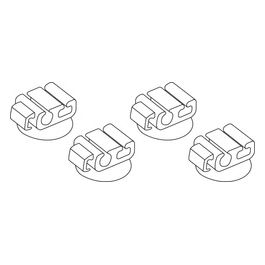 Hydor Ricambio 4xClip Ventose per Led Show, Skimmer Slim-Skim Nano, Hydroset, Hydrocable, Ø20mm Passacavi