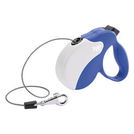 Ferplast Guinzaglio per Cani Allungabile AMIGO MINI, Guinzaglio per Cani Taglia Piccola fino a 12 Kg. Cordino max 3 m. Unico Pulsante per Blocco e Rilascio, Blu, Cover Bianca