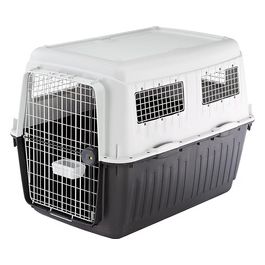 Ferplast Trasportino per Cani Grandi ATLAS 80 PROFESSIONAL, Box per Trasporto cane Grande con Ciotola e Accessori, Porta in acciaio plasticato, Chiusura di sicurezza, Griglie per l'aerazione, 80 x 118 x h 88 cm.