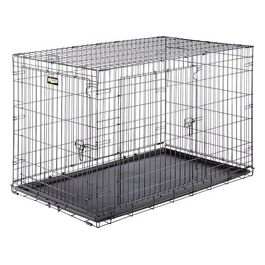 Ferplast Gabbia pieghevole per cani DOG-INN 120 Recinto per cuccioli, Trasportino in metallo, Separatore incluso, Porta doppia con chiusura di sicurezza, 123,8 x 76,2 x h 81,2 cm Nero