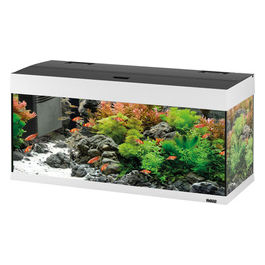 Hydor Acquario DUBAI 100 LED, in Vetro, Lampade Led per Acqua Dolce, Capacità 190 L, Filtro Interno e Riscaldatore, Bianco