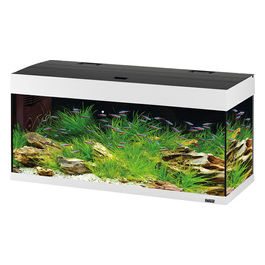 Hydor Acquario DUBAI 120 LED, in Vetro, Lampade Led per Acqua Dolce, Capacità 240 L, Filtro Interno e Riscaldatore, Bianco