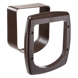 Ferplast Estensione per portina per gatti Gattaiola con microchip Porta basculante SWING MICROCHIP EXTENSION, 22,5 x 16,2 x h 25,2 cm - Profondità 5 cm, Marrone