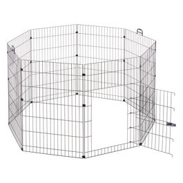 Ferplast Recinto per Conigli FREERUN LARGE, Coniglio, Porcellino d'india, Recinto Conigli, Recinzione per Animali Domestici, Diametro 140 x 91,5 cm, con Maniglie e Porta, in Acciaio Antiruggine