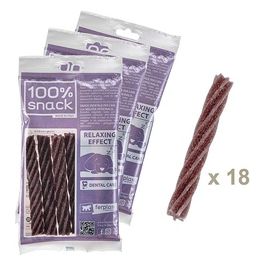 Ferplast Snack cane Snack naturale per cane Snack Igiene Orale Taglia Unica Effetto rilassante con Melissa Kit da 3 confezioni 315g