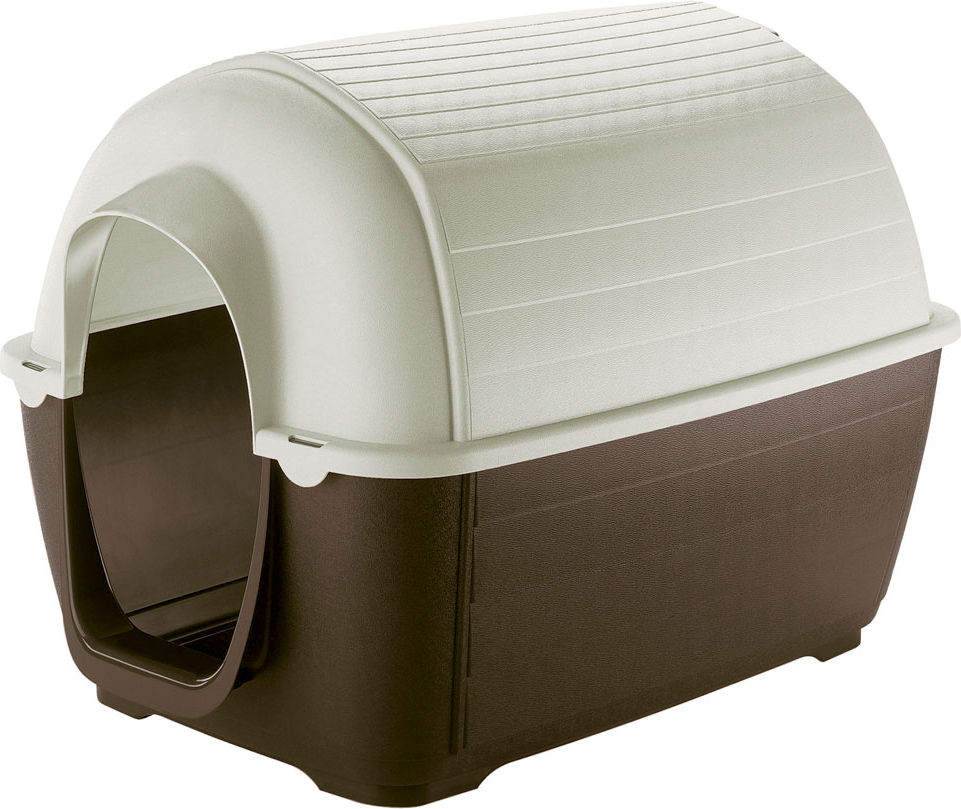 Ferplast Cuccia da Esterno per Cani Kenny 07 Casetta per Cani in Resina Termoplastica Resistente Urti e Raggi UV, Sistema di Drenaggio, Griglia per L'Aerazione, Smontabile, 80 X 111,6 X 80 cm