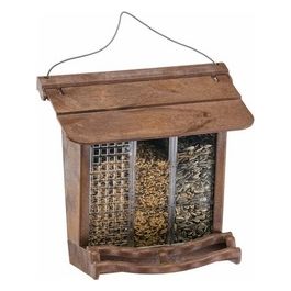 Mangiatoia Uccelli Jok11 Marrone Effetto Legno