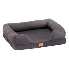 Ferplast Cuccia Cane Cuscino Cane Medio Lettino Cane Memory Foam Letto Cane Ortopedico Lettino Cane Sfoderabile 64 x 52 x h 16,5 cm. Grigio