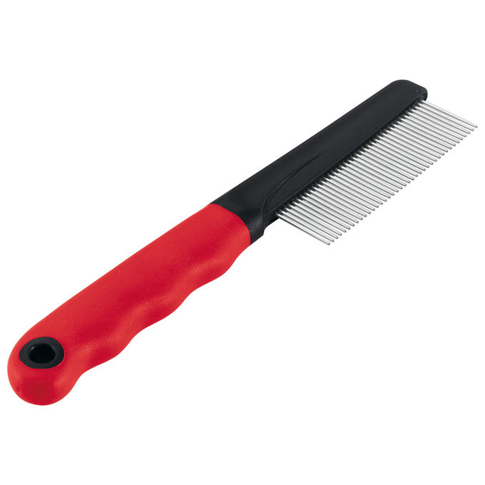 Image of FERPLAST Pettine per Cani Gro 5860 con Manico D.S. per la Cura degli Animali da Compagnia