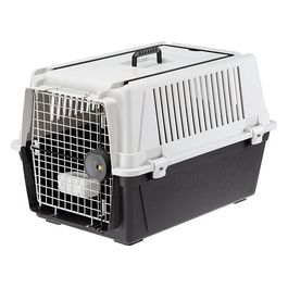 Ferplast Trasportino per cani di taglia media ATLAS 40 PROFESSIONAL, Box per trasporto animali con ciotola inclusa, Porta in acciaio plasticato, Sistema di chiusura di sicurezza, Griglie per l'aerazione, 49 x 68 x h 45,5 cm Grigio