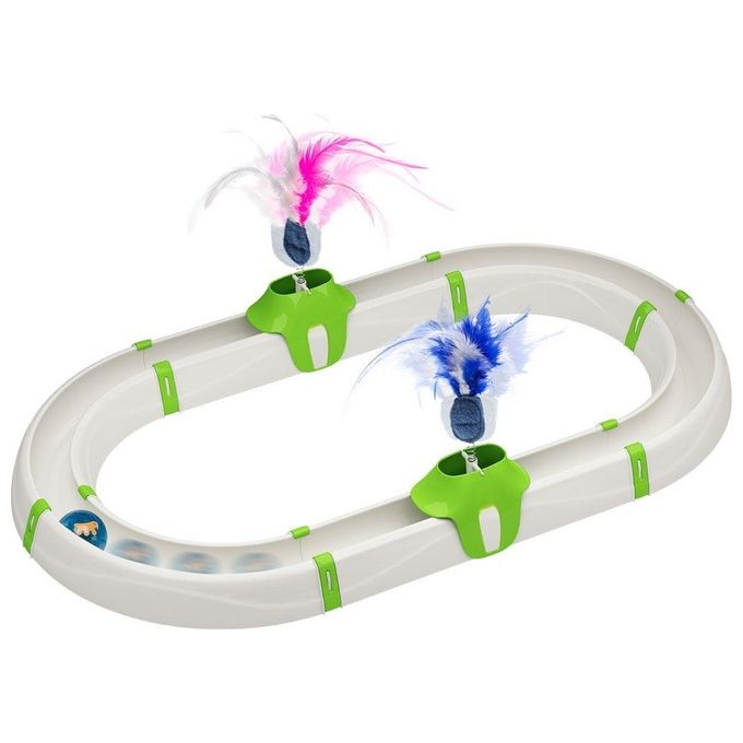 Ferplast Gioco Gatto Interattivo TURBINE Giocattolo Gatto con Pallina luminosa inclusa, Componibile, 72 x 40 cm