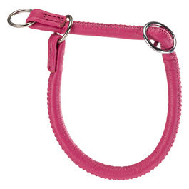 Collare a Semistrangolo per Cani VOGUE CS10/40, in Vera Pelle, Regolabile, Rosa