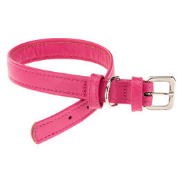 Collare per Cani VOGUE CF20/39, Vera Pelle, Regolabile, Fibbia in Metallo, Rosa