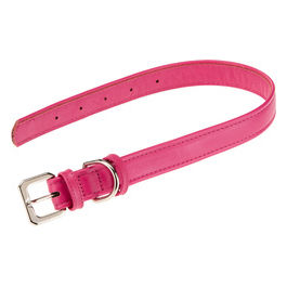 Collare per Cani VOGUE CF25/49, Vera Pelle, Regolabile, Fibbia in Metallo, Rosa