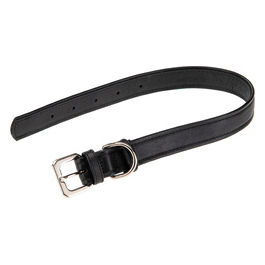 Collare per Cani VOGUE CF25/49, Vera Pelle, Regolabile, Fibbia in Metallo, Nero