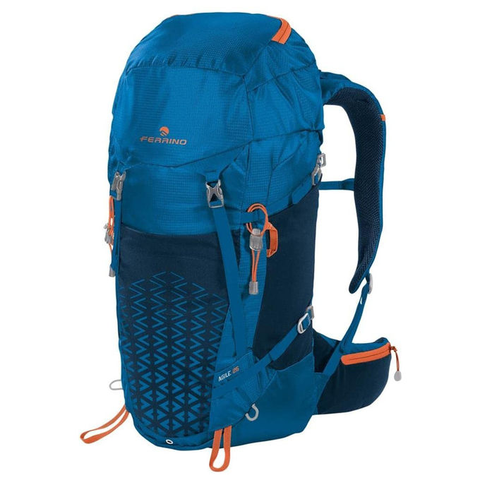 Ferrino, Zaino Trekking Agile 25, 25 Litri, Poliestere Riciclato, Blu
