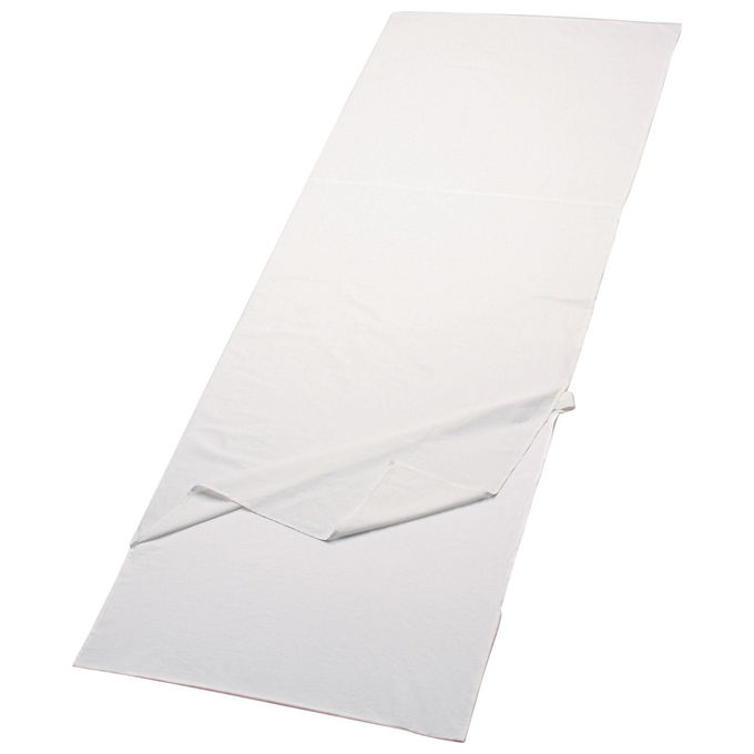 Ferrino Travel SQ, Sacco Lenzuolo, 210x80 cm, Cotone Naturale, Bianco