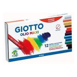 Fila Confezione 12 Pastelli olio Extra Large Giotto Colori Assortiti