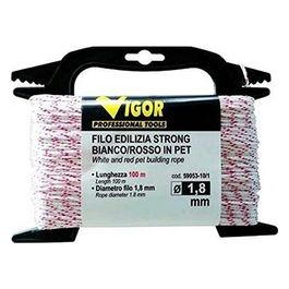 Filo Edilizia Strong Bianco/Rosso Mt.100 mm. 1,8