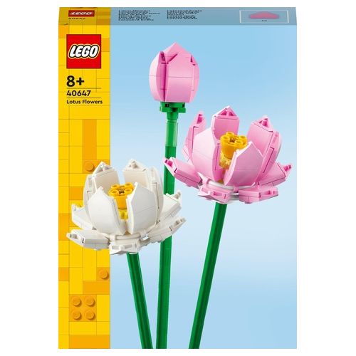 LEGO Creator 40647 Fiori di Loto, Fiori Finti per Bambini da 8+, Bouquet Regalo per San Valentino, per Lei o Lui, Donna o Uomo