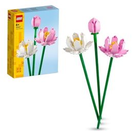 Creator 40647 Fiori di Loto, Fiori Finti per Bambini da 8+, Bouquet Regalo per San Valentino, per Lei o Lui, Donna o Uomo