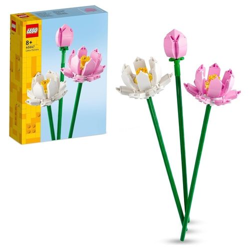 Creator 40647 Fiori di Loto, Fiori Finti per Bambini da 8+, Bouquet Regalo per San Valentino, per Lei o Lui, Donna o Uomo