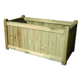 Vigor Fioriera Rettangolare Cipro in Legno 80X40 cm