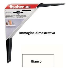 Fischer 509612 Coppia Mensole Reggi Piani 150x150mm Bianche