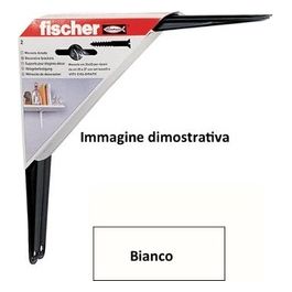 509622 Coppia Mensole Reggi Piani 200x200mm Bianco
