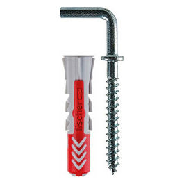 537631 Confezione 6 Tasselli Duo Power C/2k D.6mm con Vite Gancio Medio Zinco Cromato